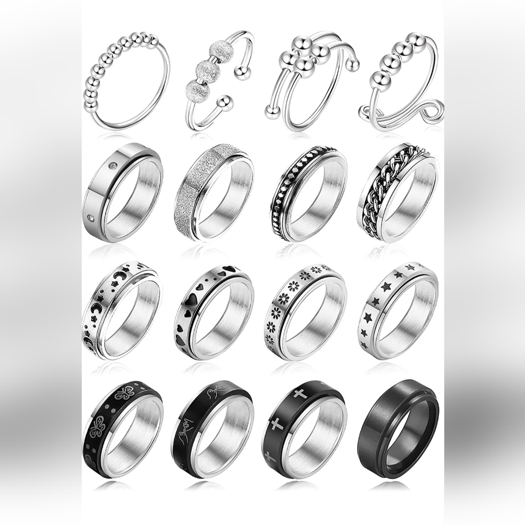 Fidget Spinner Rings  Women  Accessory  Jewelry  Rings